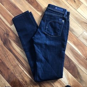 FIDELITY Mid Rise Dark Wash Skinny Denim Size 25